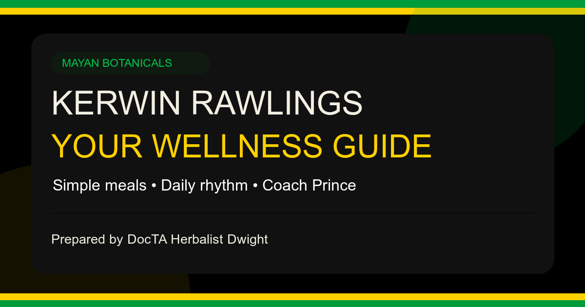 Kerwin Rawlings Wellness Guide card